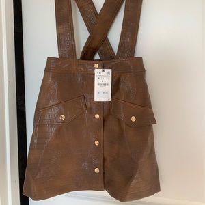 Zara crocodile overall skirt